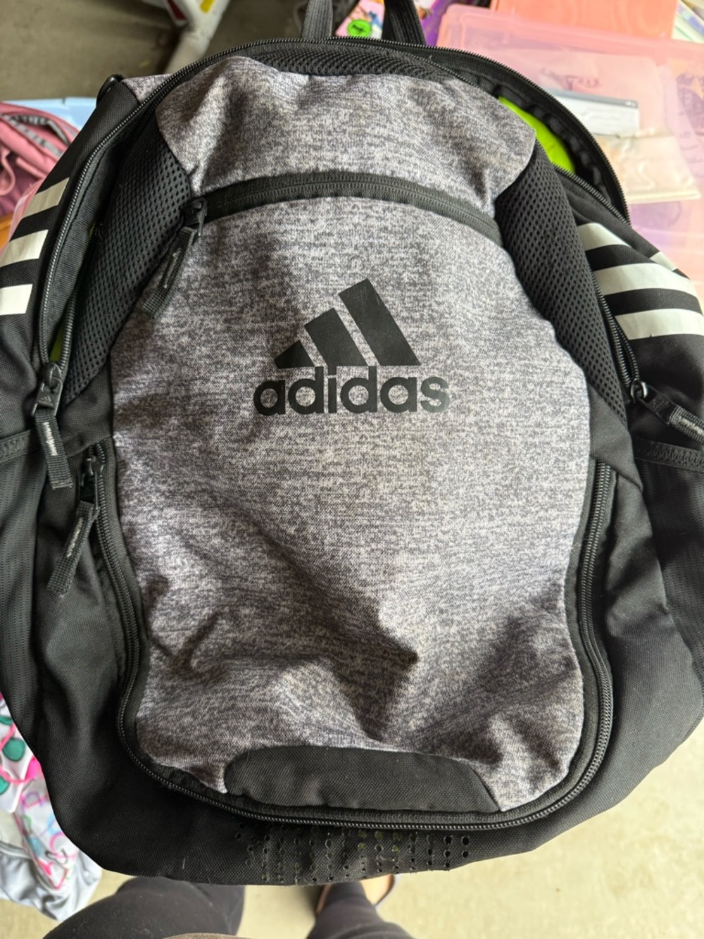 adidas Grey and Black Training Backpack